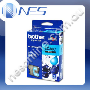 Brother Genuine LC38C CYAN Ink Cartridge for DCP145C/DCP165C/DCP195C/DCP375CW/MFC250C/MFC255CW/MFC257CW/MFC290C/MFC295CN (260 Pages Yield) [LC-38C]
